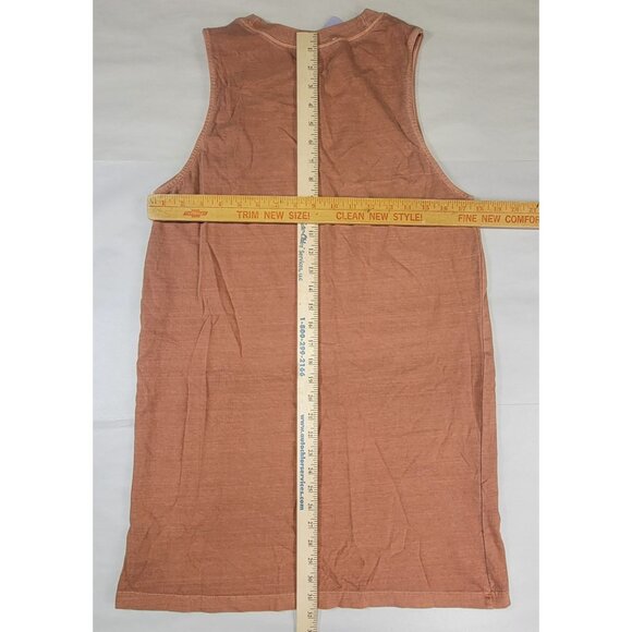 Double Zero Mini Dress Sleeveless Rust Womens Large Cotton New with Tags - Picture 5 of 5